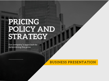 Designvorlage Preispolitik und -strategie für Unternehmen für Presentation