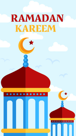Plantilla de diseño de Beautiful Ramadan Greeting with Mosque Instagram Story 