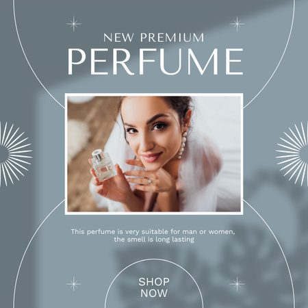 Beautiful Young Woman with Perfume Instagram Design Template