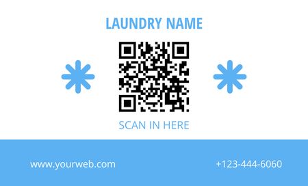 Offer of Discounts on Laundry and Ironing Business Card 91x55mm Design Template