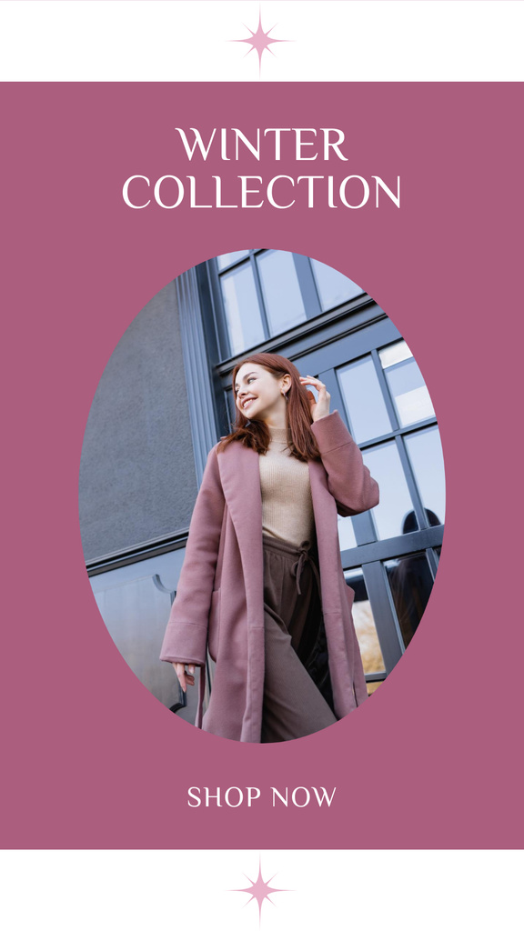 Modèle de visuel Winter Fashion Collection Ad - Instagram Story