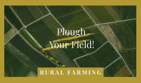 Farmland Advertisement Showing Fields Business card Modelo de Design