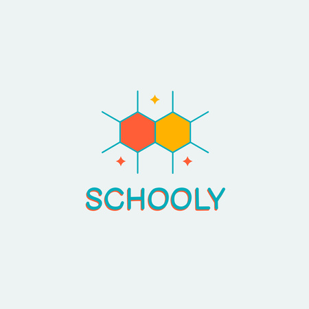School Store Ad with Bright Emblem Animated Logo Design Template