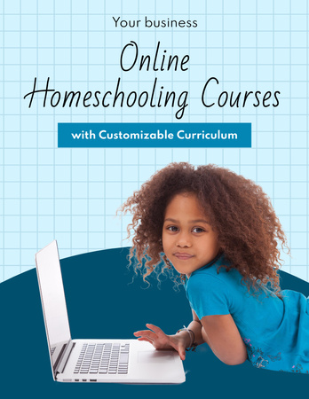 Customized Online Home Education Offer Flyer 8.5x11in Πρότυπο σχεδίασης