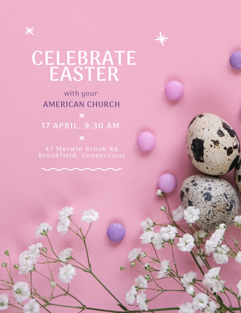 Platilla de diseño Easter Holiday Celebration Announcement Invitation 13.9x10.7cm