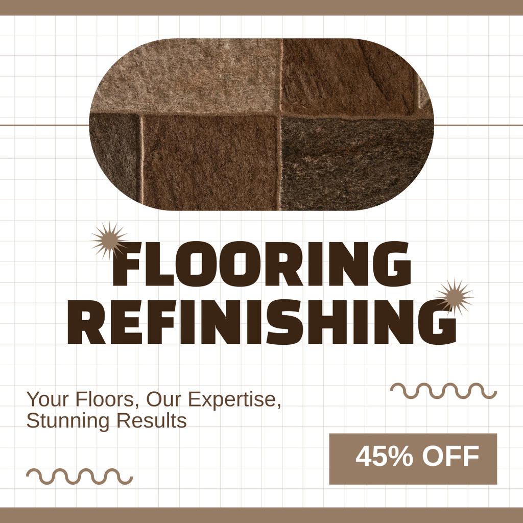 Flooring Refinishing Services Ad Instagram ADデザインテンプレート