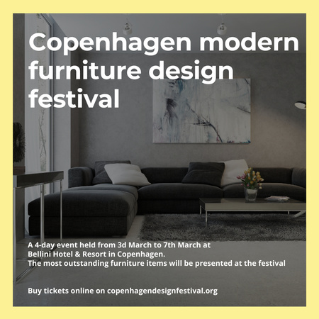 Designvorlage Festival für modernes Möbeldesign für Instagram
