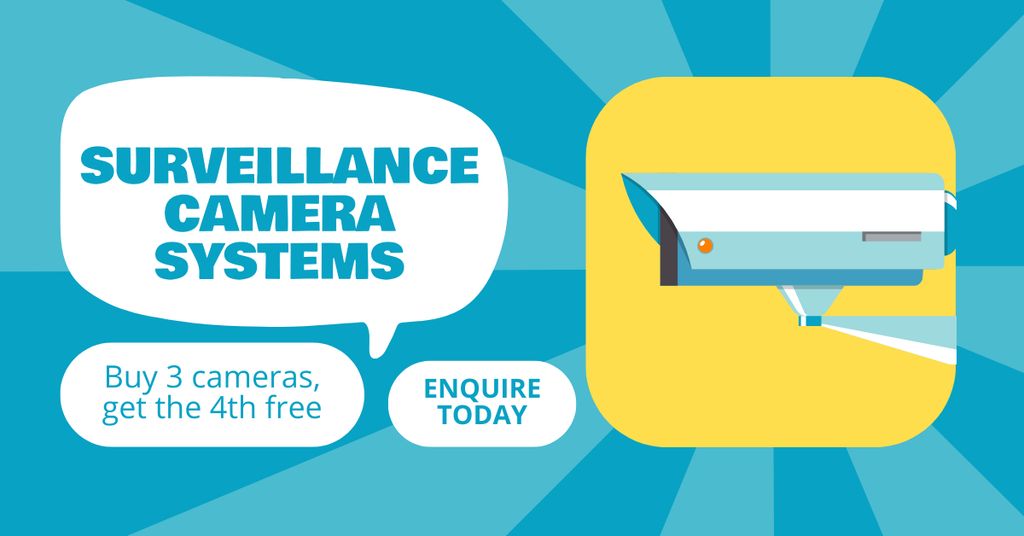 Platilla de diseño Affordable Price on Surveillance Cams Facebook AD