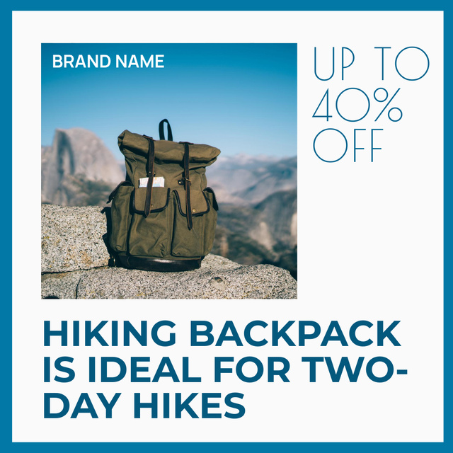 Platilla de diseño Ideal Hiking Backpacks Animated Post