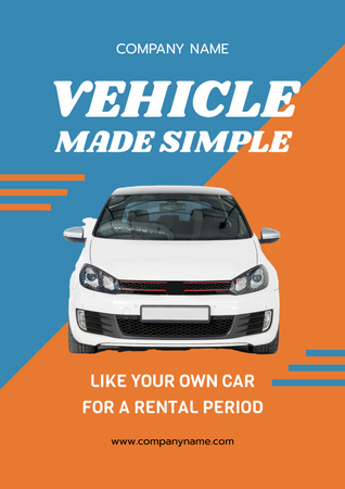 Advertisement for Car Hire Service Poster Design Template