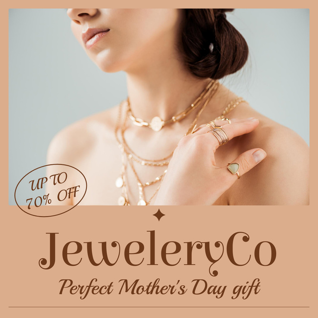 Template di design Jewelry Discount Announcement on Mother's Day Instagram