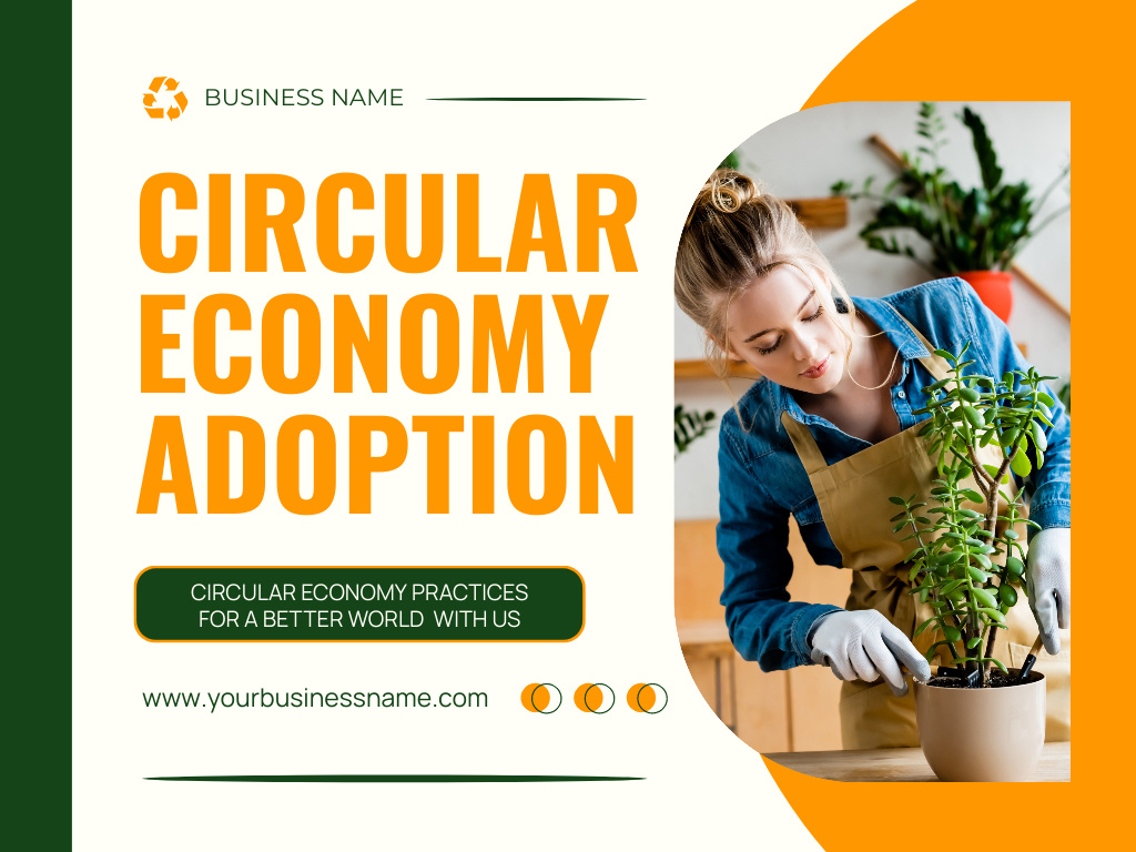 Template di design Circular Economy Practices and Steps Presentation