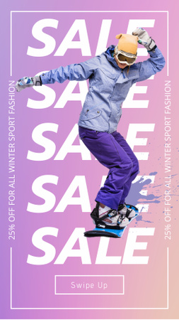 Winter Sports Clothes Sale Announcement Instagram Storyデザインテンプレート