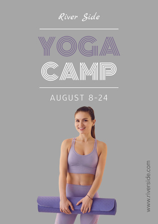 Designvorlage Yoga-Aktivitäten im Fitnesscamp für Poster