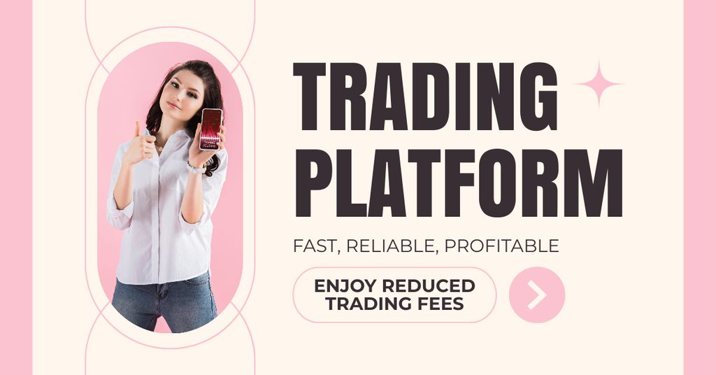Platilla de diseño Fast and Profitable Stock Trading Platform Facebook AD