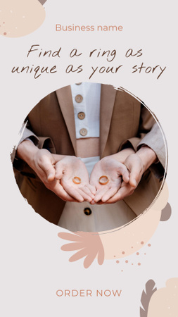 Avioparit pitävät sormuksia käsissään Instagram Story Design Template
