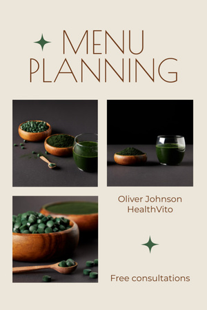 Healthy Nutritional Menu Planning Flyer 4x6in Tasarım Şablonu