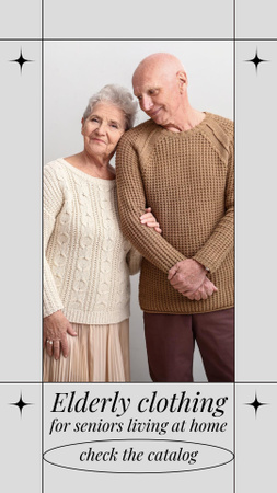 Cute Stylish Elder Couple Instagram Story Design Template