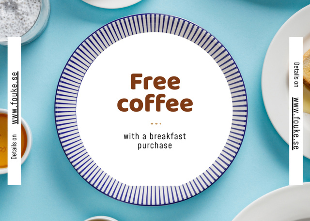 Best Deals for Breakfast Flyer 5x7in Horizontalデザインテンプレート
