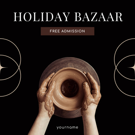 Festive Handmade Clay Bazaar Instagram Design Template
