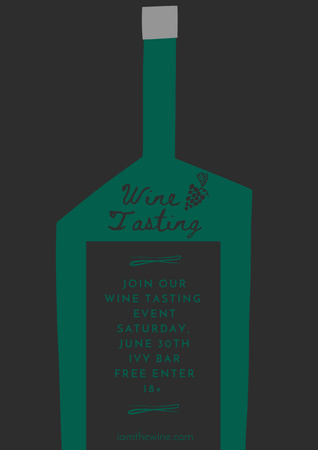 Designvorlage Wine Tasting Announcement für Poster