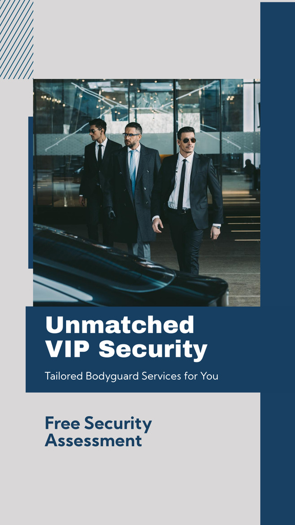 Ontwerpsjabloon van Instagram Story van VIP Guard and Free Security Assessment