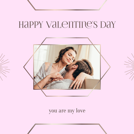 Loving Couple for Valentine's Day Greetings Instagram Design Template