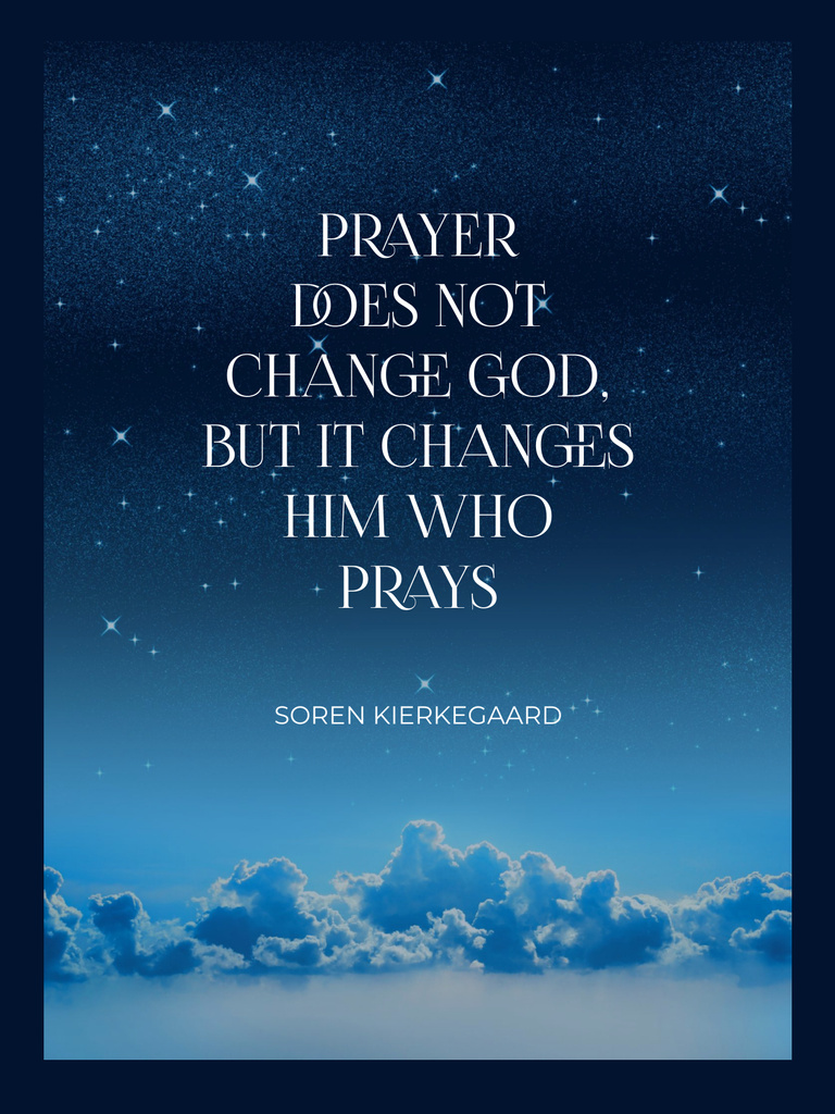 Religious Citation about Prayer Poster US Design Template