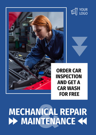 Platilla de diseño Offer of Mechanical Repair for Cars Flayer