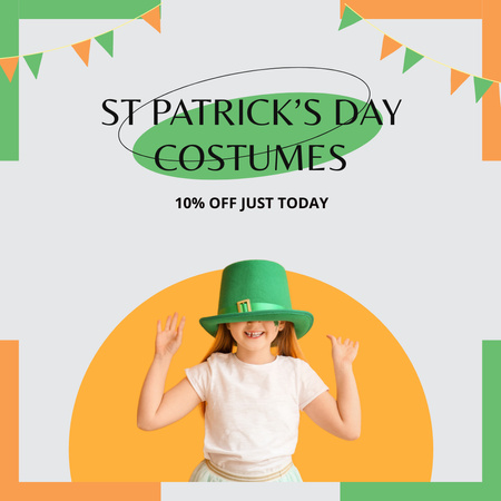 Modèle de visuel Offre de vente de costumes de la Saint-Patrick - Animated Post