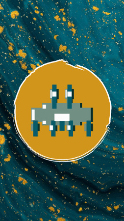Designvorlage Illustration of Pixel Character für Instagram Highlight Cover