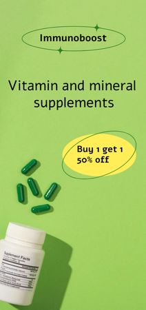 Nutritional Supplements Offer Flyer DIN Large – шаблон для дизайну