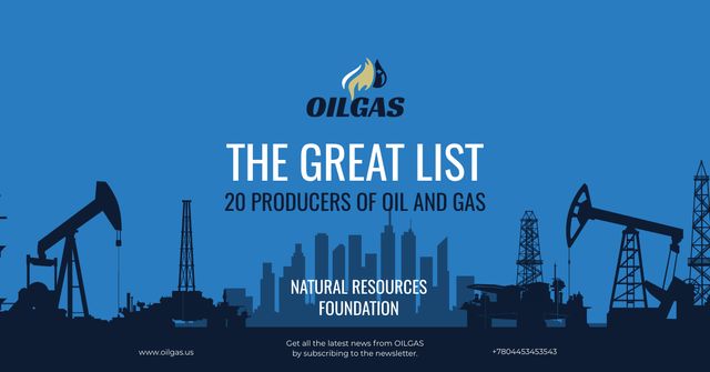 Designvorlage Producers of oil and gas für Facebook AD