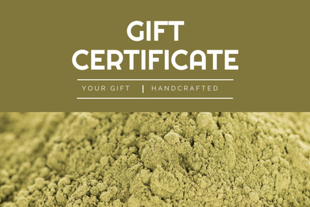 matcha ajánlat zöld teapor Gift Certificate tervezősablon