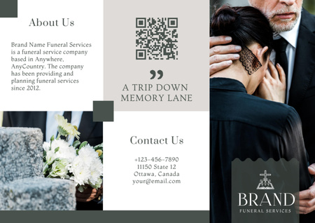 Funeral Home Advertising Brochure Tasarım Şablonu