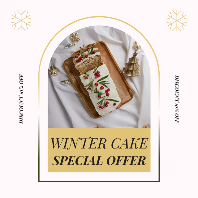 Special Offer Sale Winter Cakes Instagram tervezősablon