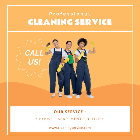 Professional Cleaning Service Ad Instagram Design Template