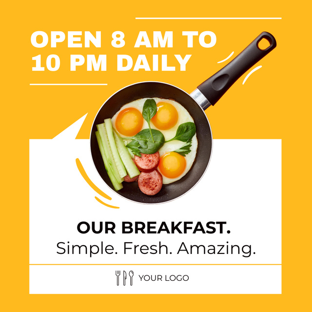 Offer of Simple Tasty Breakfast Instagram Design Template