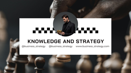 Plantilla de diseño de estrategia de juego de ajedrez Youtube 