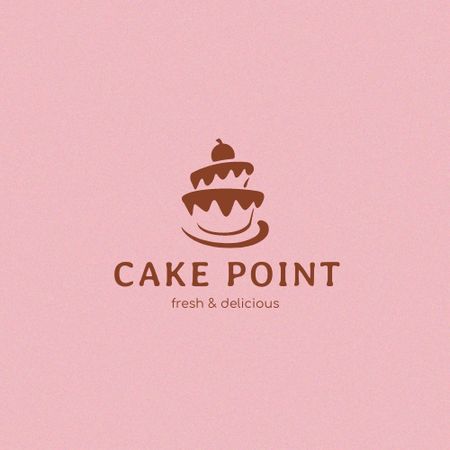 Ontwerpsjabloon van Logo van Bakery Ad with Cute Cupcake