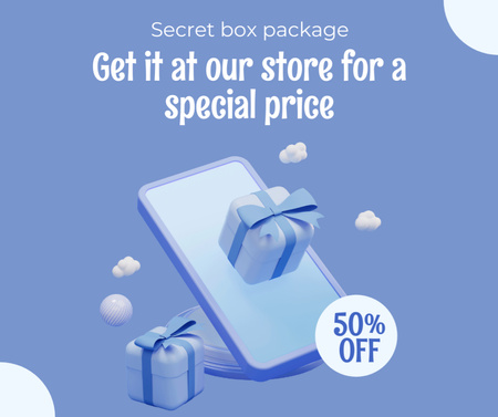 Electronic Gift Boxes Special Price Facebook Design Template