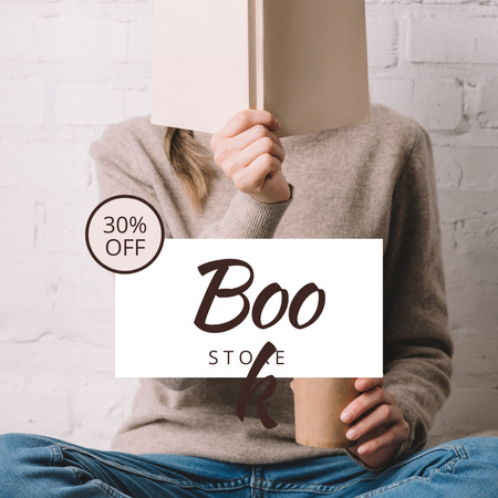 Platilla de diseño Welcoming Sale Announcement for Books Instagram