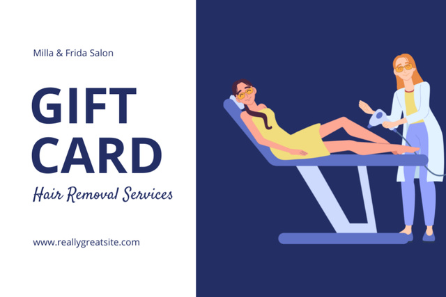 Gift Voucher for Laser Hair Removal Services Gift Certificate – шаблон для дизайна