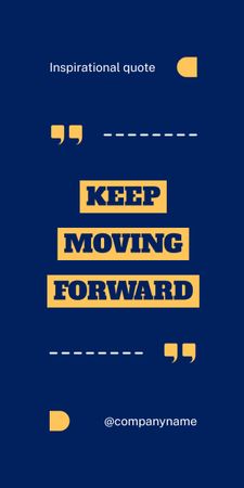 Keep Moving Forward Inspirational Quote Graphic Design Template