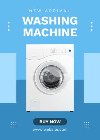 Designvorlage Waschmaschinen Neue Ankunft Blau für Flayer