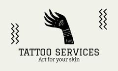Tattoo Art Services Offer With Cute Illustration