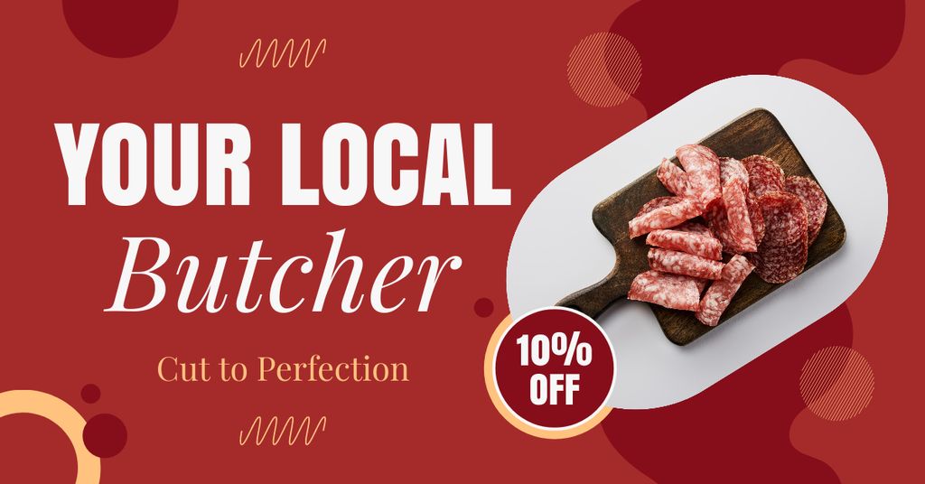Discounts from Your Local Butcher Facebook ADデザインテンプレート