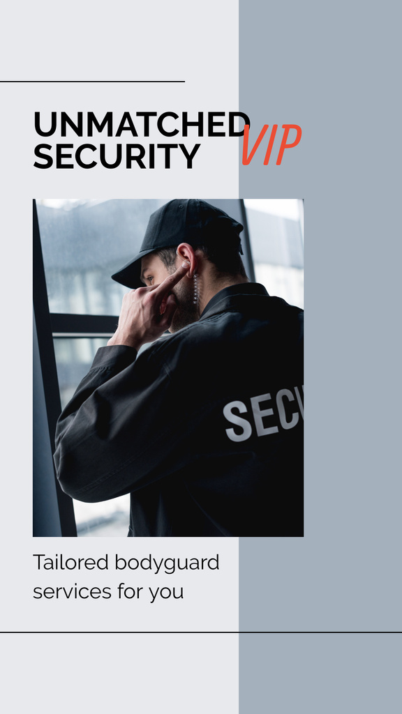 VIP Security and Bodyguards Instagram Story Tasarım Şablonu