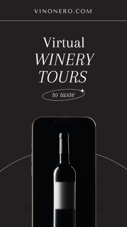 Virtual Wine Tasting Announcement Instagram Story Design Template