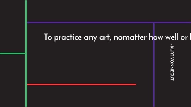 Art Quote in Linear Geometric Frame Title – шаблон для дизайну
